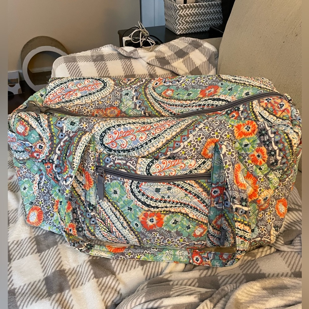 Vera Bradley Large Travel Duffle Bag in Recycled Cotton